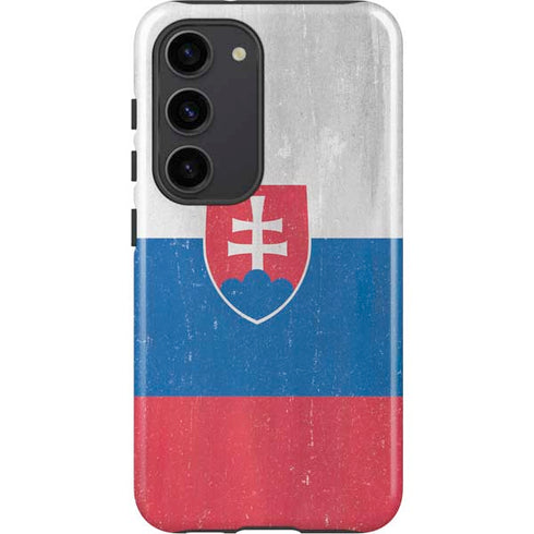 Slovakia Flag Distressed Galaxy S23 Pro Case